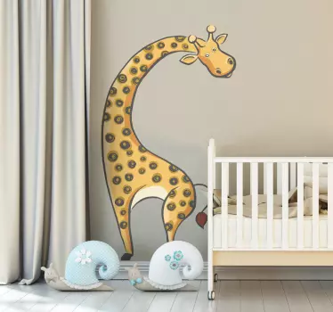 Barn giraff vägg klistermärke - Tenstickers