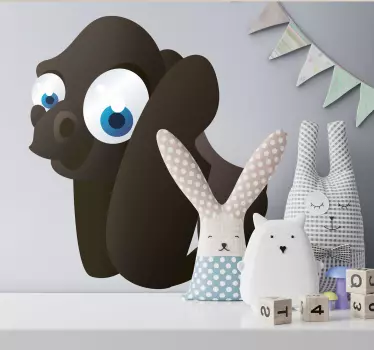 Barn gorilla vägg klistermärke - Tenstickers