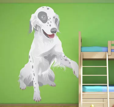 Barn tass hund vägg klistermärke - Tenstickers