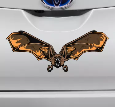 Bat halloween bil klistermärke - Tenstickers