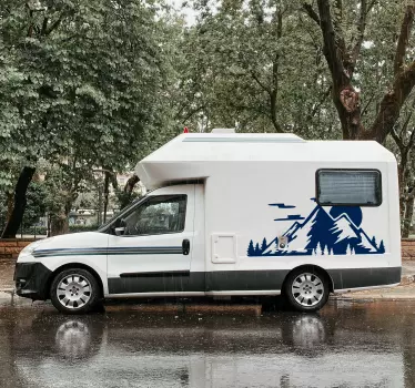 Bergskedja för dekal husvagn - Tenstickers