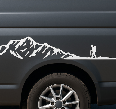 Bergsvandringssida dekal husvagn - Tenstickers