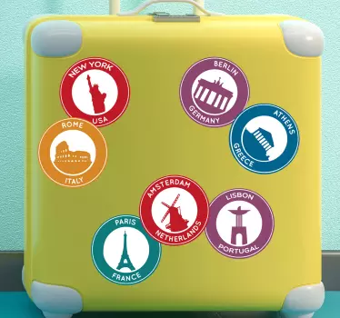 Berömda platser dekor - Tenstickers
