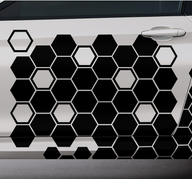 Bil klistermärke hexagonalt bikakesmönster - Tenstickers