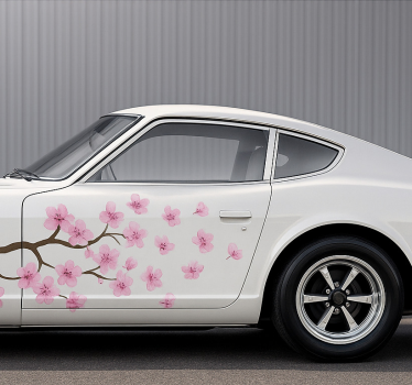Bil klistermärke rosa körsbärsblomma - Tenstickers