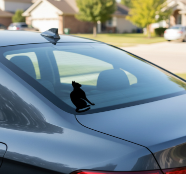 Bildekaler sittande katt silhuett - Tenstickers