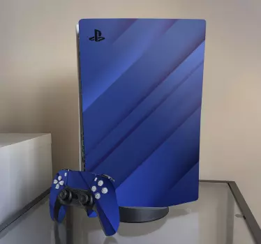Blå abstrakt playstation 5 klistermärke - Tenstickers