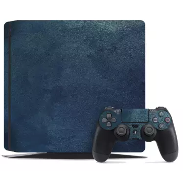 Blå färg vägg bakgrund playstation 4 dekal - Tenstickers