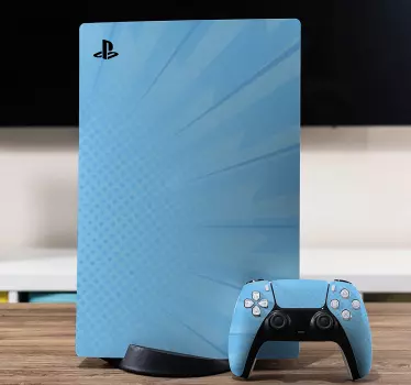 Blå hastighet komisk bakgrund playstation 5 dekal - Tenstickers