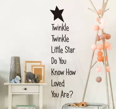 Blinka glimta barnkammar rim dekal - Tenstickers