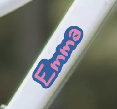 Blockera namn cykel dekal - Tenstickers