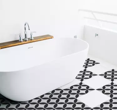 Blomma mönster hydrauliska plattor överföring - Tenstickers