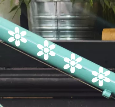 Blommig solcykel Klistermärke cykel - Tenstickers