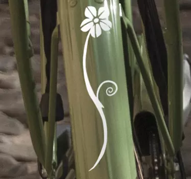 Blommiga vågor klistermärke cykel - Tenstickers