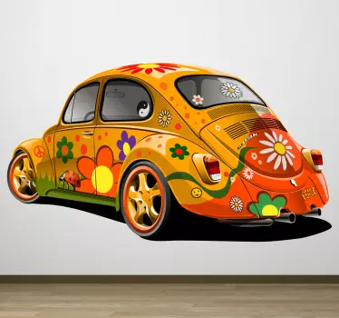 Bildekal för blommig designbägare - Tenstickers