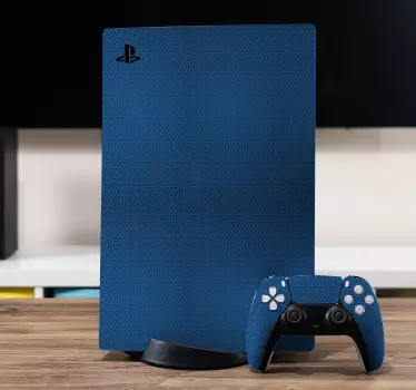 Blue carbon skin playstation 5 dekal - Tenstickers
