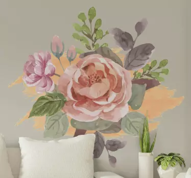 Blush bloom komposition blomma klistermärke - Tenstickers
