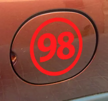 Blyfri 98 fordonsklistermärke - Tenstickers