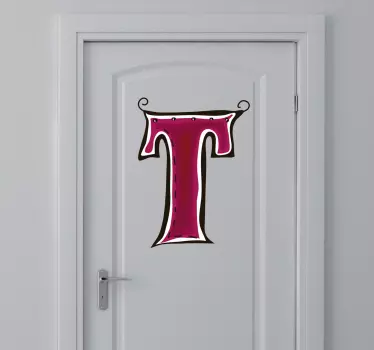 Bokstav t klistermärke - Tenstickers