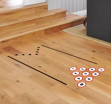 Bowling vinyl klistermärke golvplattor - Tenstickers