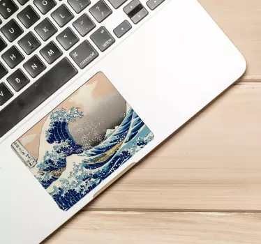 Bra våg trackpad laptop klistermärke - Tenstickers