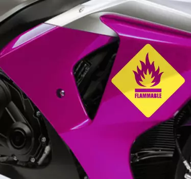 Brandfarlig ikon klistermärke - Tenstickers