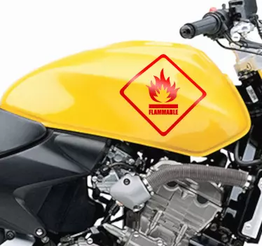 Brännbart tecken klistermärke - Tenstickers