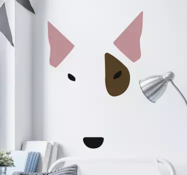 Bull terrier ansikte klistermärke - Tenstickers