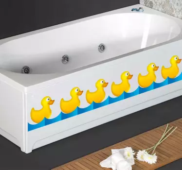 Bunke med gul ankor badrum sticker - Tenstickers