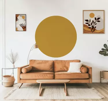 Cirkulär ockra Väggklistermärken lounge - Tenstickers