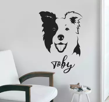 Collie vita namn husdjur dekaler - Tenstickers
