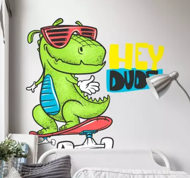 Cool dinosaur drake väggdekal - Tenstickers