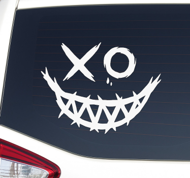 Creepy joker smile bilklistermärke - Tenstickers