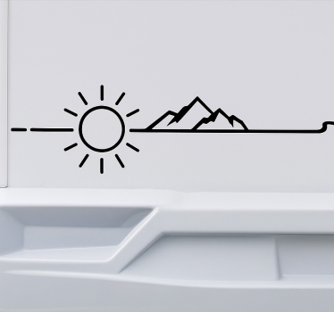 custom naturlandskap husvagn klistermärke - Tenstickers