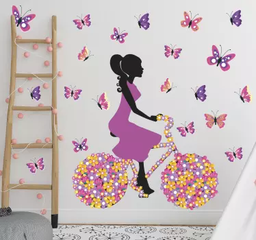 Cykling fjärilar fjäril väggdekal - Tenstickers