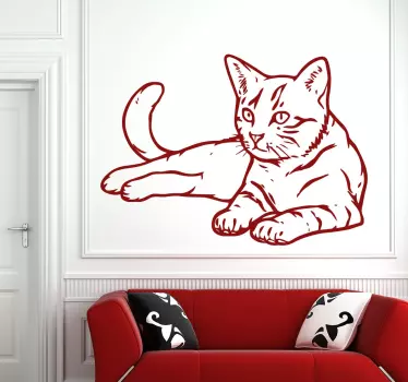 Dekorativa kattväggdekal - Tenstickers