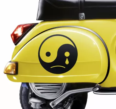 Dekorativa vinyl sorgliga yin yang vägg klistermärke - Tenstickers