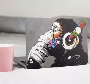 Dj apa graffiti bansky konst laptop dekal - Tenstickers