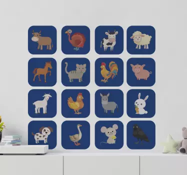 Djur gård djur dekaler - Tenstickers