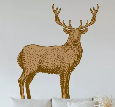 Djur klistermärke älg med horn - Tenstickers