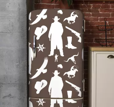 Djur klistermärke cowboytemat silhuetter - Tenstickers