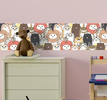 Djur samling vägg klistermärke - Tenstickers