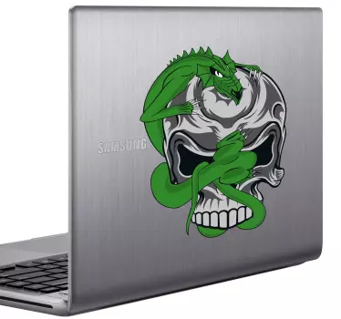 Drake & skalle laptop klistermärke - Tenstickers