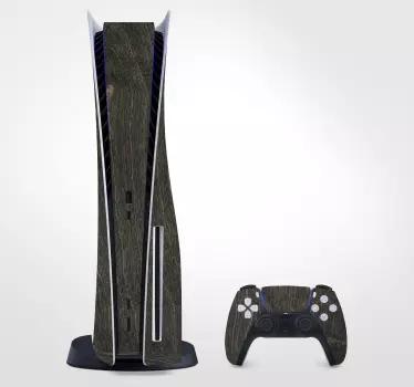 Ebony wood skin playstation 5 vinyl dekal - Tenstickers