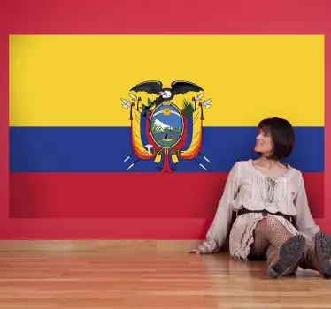 Ecuador flagga klistermärke - Tenstickers