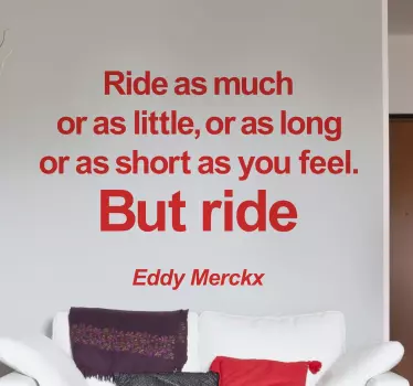 Eddy merckx citat klistermärke - Tenstickers