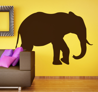 Elefant silhuett vägg klistermärke - Tenstickers