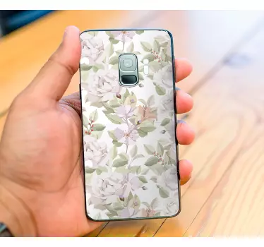 Elegant blommigt sömlöst mönster samsung dekaler - Tenstickers