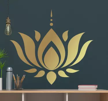 Elegant dekorativt väggdekor för lotusblomma - Tenstickers