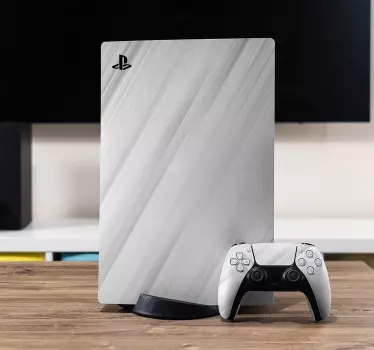 Elegant vitt omslag PS5 klistermärke - Tenstickers
